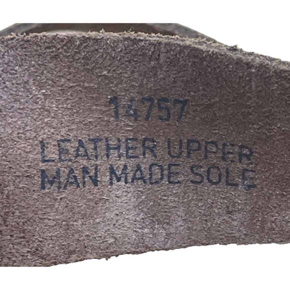 Autenti Women’s Brown Suede Adjustable Strap Leather Wedge Sandals Size US7.5 - Picture 5 of 9